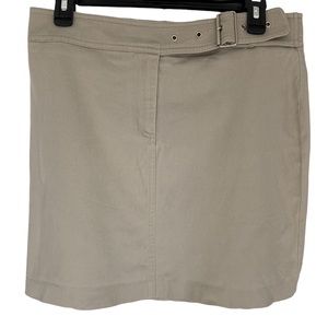 Kenar women’s short twill khaki skirt size 8